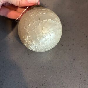 Vintage Kugel style crackle glazed ball ornament